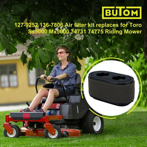Air Filter Maintenance Kit For Timecutter Riding Mowers Includes 127-9252 And 136-7806 Filters Pre Cleaner 127-9288 And Oil And Fuel Filter Fits Toro Timecutter SS5000 Series For Easy Tune Up And Peak Performance on riding mower