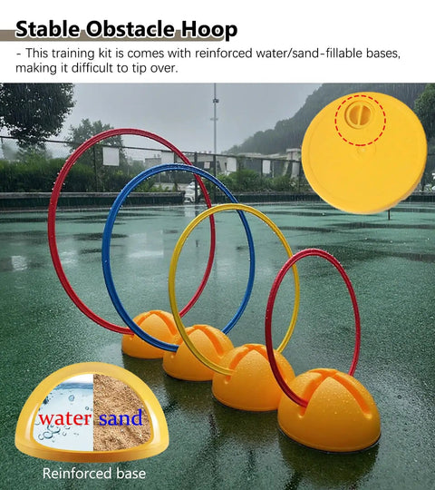 DIY Drone Obstacle Course Kit For Indoor And Outdoor Practice, Customizable Loop Gate, Sensory Ring, with sand-fillable base