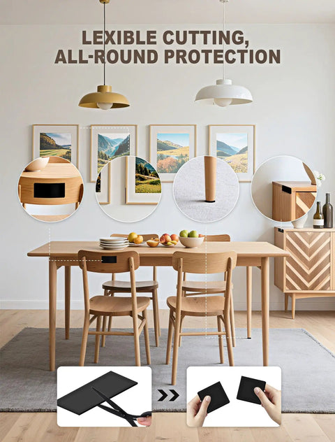 Heavy Duty Eva Foam Headboard Stoppers And Wall Protectors Keep Your Setup Tight And Silent Kick Back Against Walls Shield From Nasty Scuffs Stay Solid Black 20 Pack in a modern dining setup.