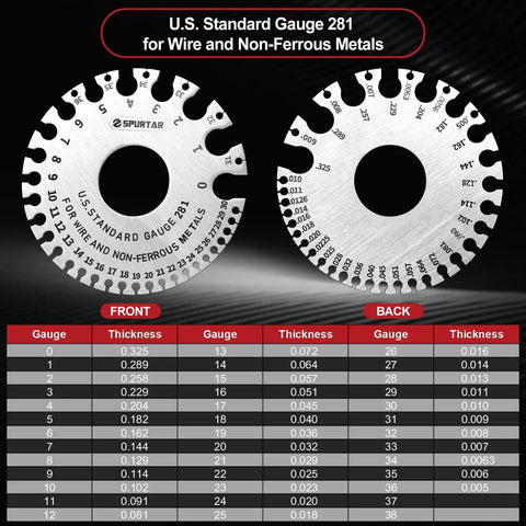Three Piece Wire Gauge Tool Kit Dual Sided Stainless Steel Thickness Gauges For Wire And Sheet Metal Includes Two Round Gauges And One Sheet Metal Gauge With Clear Dual Marked Scales