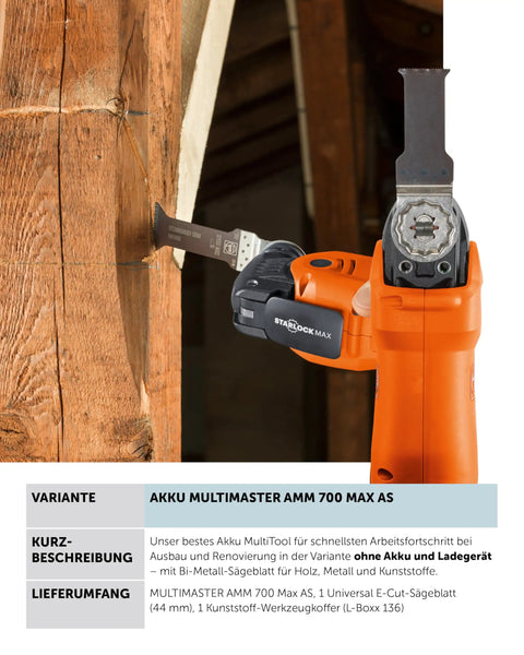 Heavy Duty Cordless Oscillating Multi Tool Delivering Slick Fast Cuts For Wood Metal And Tile Sanding, cutting through wooden beam.
