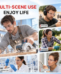 Real Deal Clear Safety Glasses For Men Bulk Pack Featuring Ansi Z87.1 Compliance used for woodworking, shooting, gardening, and lab work.