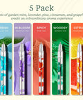 Scented Lava Gel Pen Set 5 Pack Multi Color 0.5mm Gel Pens Infused With Scented Essential Oil Blends And Mesmerizing Lava Bubbles