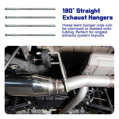 Beefed Up Heavy Duty Rubber Exhaust Hanger Kit 16 Pieces With 2 Hole And 4 Hole Design installed on vehicle exhaust system