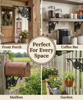 Built Like A Tank Heavy Duty Cast Iron Shelf Brackets 4 Pack Butterfly Wall Corbels 8 X 5.5 Inch in multiple home settings.