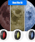 Epic 1.25 Inch Astronomy Accessory Kit With Carry Case Including Plössl Eyepieces 6mm 12.5mm 20mm 2X Barlow Lens Moon Filter