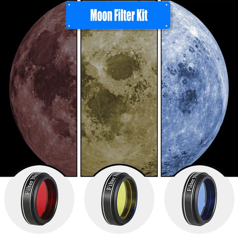 Epic 1.25 Inch Astronomy Accessory Kit With Carry Case Including Plössl Eyepieces 6mm 12.5mm 20mm 2X Barlow Lens Moon Filter