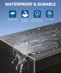 Water flowing over Outdoor Low Voltage Landscape Transformer 200W Easy Plug In Setup Three Independent Outputs Dusk To Dawn Photocell Sensor Countdown Timer With Memory Weatherproof ETL Listed 120V AC To 12V Or 14V For Landscape Lighting, showcasing waterproof durability.