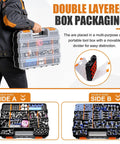 The Ultimate 324-Piece Quick Connect Air Hose Fitting Swag For Fast Pneumatic Repairs And DIY Jobs. double-sided tool case with brass air fittings