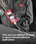 Manual Cartridge Applicator For Two Part Adhesives With Precise Dispensing And Steady Control, 200 Milliliters Capacity in use.