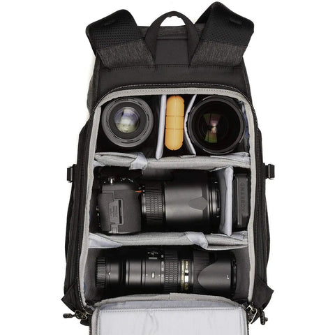 Urban Access 13 Side Loading Camera Backpack with customizable dividers for lenses and gear organization.