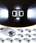 Solar Powered LED Driveway Lights 12 Pack Waterproof Outdoor Path Markers For Steps Sidewalk And Pathway White Glow All Weather