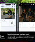 Top Shelf 3 In 1 Smart Lock With 2K Hdr Video Doorbell Camera showcasing app interface for video surveillance and activity monitoring.