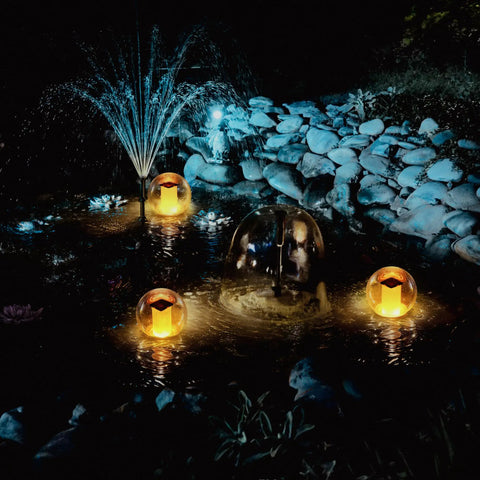 Solar Powered Floating Globes For Pool Pond Patio And Hot Tub Outdoor Lanterns That Look Like Candles Or Torches Perfect Party Decor