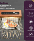 Copper Powerful Vacuum Sealer With 90Kpa Suction 6 In 1 Compact Food Preservation System sealing salmon in a bag