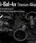 Titanium Detachable Key Ring Connector With Double End Swivel, Rotating Key Organizer Link For Carabiner, Durable Black KA24BK1 Pack