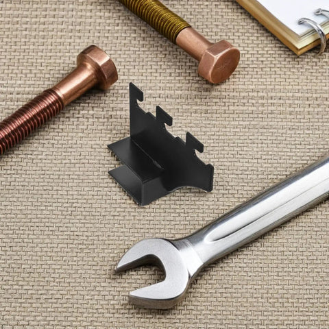 Heavy Duty Stainless Steel Shelf Brackets Black Square Tube Supports 2 Pack Built Tough Deformation Resistant for tools and notes