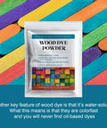 Premium Wood Stain Powder Kit For Indoor And Outdoor Furniture Deck Crafting Projects Fast Drying Wood Dye Mix with vibrant dyed sticks
