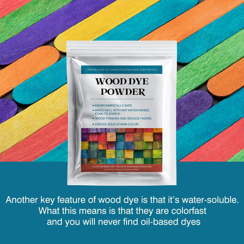 Premium Wood Stain Powder Kit For Indoor And Outdoor Furniture Deck Crafting Projects Fast Drying Wood Dye Mix with vibrant dyed sticks