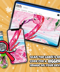 Tablet screen and smartphone displaying flamingo puzzle image with test tube packaging beside, Hot Air Balloons Mini Jigsaw Puzzle 150 Pieces Portable Pocket Size 4x6 Inches When Complete Cute Travel Puzzle Unique Gift Idea for Adults Made in USA.