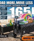 330Lbs Collapsible Folding Wagon With All Terrain Wide Wheels, loaded with beach gear, displayed on sand