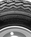 Sick Glossy White Steel Golf Cart Wheels And Durable Turf Replacement Tires Set Of Four with 18x8.50-8 nylon tube-less tire.
