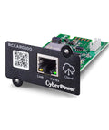 RCCARD100 Cloud Monitoring Card for UPS Systems With Remote Management Via PowerPanel Cloud, angled view showing QR code and port