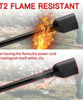Heavy Duty Outdoor Extension Cord 15 Feet 16 AWG 3 Conductor 13A 125V SJTW Black Waterproof Weatherproof and Flame Retardant cable