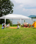 Party Ready Pop Up Canopy Tent 10x20 Feet With Six Sidewalls Easy Setup No Tools Needed Portable Outdoor Gazebo Shelter white