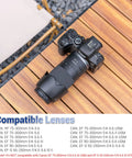 ET-60 Tulip Lens Hood Shade for Canon RF 75-300mm f4-5.6 lens displayed on wooden surface