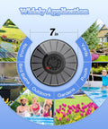 Image showing solar fountain with 2000mAh battery and smart indicator, 3.5W glass water pump for bird baths, gardens, ponds, pools.