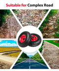 4.10/3.50-4 Tire And Wheel Set on varied terrain illustrating versatility