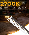 Six Pack 12 Inch 7W Hardscape Paver Light For Outdoor Steps And Retaining Walls IP65 Waterproof Frost Lens Cuttable Length