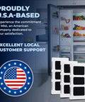2 Pack Refrigerator Air Filter Replacement For Frigidaire PureAir Ultra II And Electrolux Activated Carbon with open fridge view