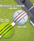 Pro Grade Liner Black Golf Ball Marker Alignment Tool Kit With 360 Degree Triple Line Stencil for precise putting on grass