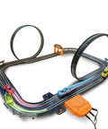 Fast Action Slot Car Track Set With Double Loop 1 To 64 Scale Cars Remote Control Electric Race Track For Kids Ages Four To Eight