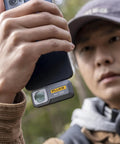 Person using iSee Mobile Thermal Camera For Android Phones With 25Hz Imaging And 1022F Temperature Range Real Time Image Sharing