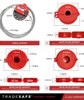Valve Lockout Tagout Kit For 55 LOTO Devices Including Ball, Butterfly, And Gate Valves, Locks, Cables, Hasps, And Tags, OSHA Compliant