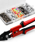 Ultimate Pro Grade Fishing Crimping Tool Kit With High Carbon Steel Pliers, 4 Crimp Sizes, 500 Pieces Crimp Sleeves Beads Set, Anti Rust Nickel Coated Jaws, Built For Saltwater And Freshwater, Easy Wire Rope Leader Crimping On The Go
