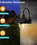 Solar Barn Light With Vintage Outdoor Lantern Look, 3 Lighting Modes, Motion Sensor, Waterproof and Weatherproof in rain