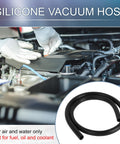 Mechanic installing Silicone Vacuum Tubing Hose for Cars and Trucks, High Temperature 3.3 Ft Long, 12 mm Inner Diameter, 2.5 mm Wall Thickness, Black Automotive Vacuum Line Tube in engine bay