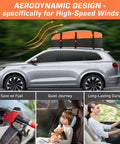 Car with Rooftop Cargo Carrier Bag 21 Cubic 1000D PVC Waterproof Soft Shell For Cars aerodynamically shielding against wind