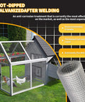 Bad Ass Galvanized Hardware Cloth 8 X 10 Feet Quarter Inch Mesh 23 Gauge Chicken Fence Wire, protecting chickens in a durable coop.
