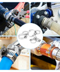 40 Piece Stainless Steel Hose Clamp Set With Adjustable Worm Gear Clamps For Fuel Lines Plumbing And Garden From One Quarter To One And One Half Inch