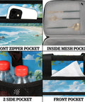 Insulated Picnic Backpack With Large Capacity Portable Lunch Bag For Beach, Work, Travel And Outdoor Adventures pockets detail