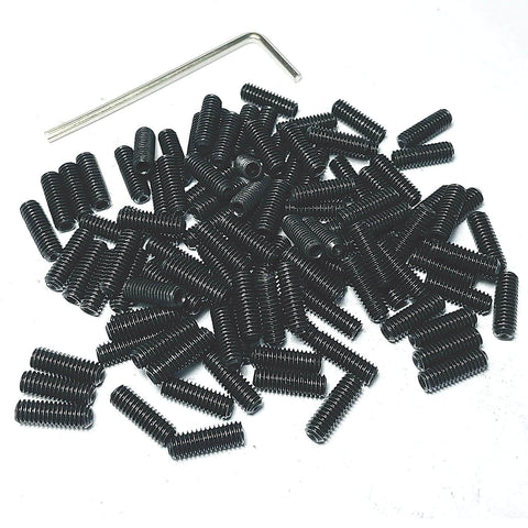 110 Piece M4 X 12mm Stainless Steel Set Screws Hex Socket Grub Screws With M2 Allen Wrench Built To Last 304 Grade Anti Corrosion Durable Fasteners
