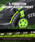 3-In-1 Cordless Lawn Care Kit With Mower, Trimmer Edger, And Leaf Blower, 21V Brushless Motor, Two 4.0Ah Batteries, Dual Chargers, Perfect For Small Yards And Quick Yard Refresh, mower wheel height adjustment