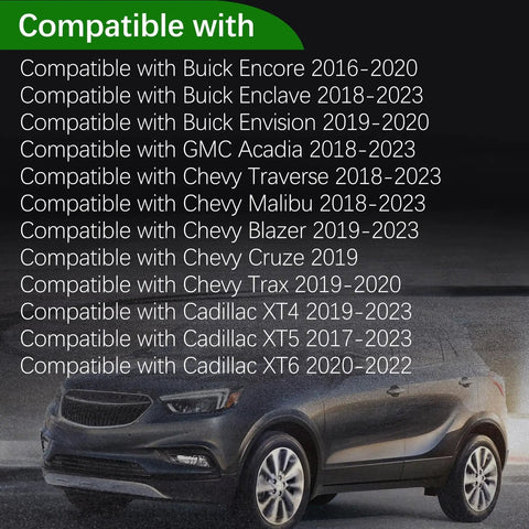 List of compatible vehicles for Direct Swap Battery Monitor Sensor Module For Chevy Gmc Buick Cadillac 2016 To 2023 Oe Number 13545954.