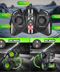 Controller and wheelie function of Amphibious RC Monster Truck With Self Balancing Wheelies For Kids 4WD All Terrain.