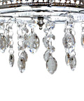 Close-up of K9 hanging crystals from the Drop Dead Gorgeous 52 Inch Crystal Chandelier Ceiling Fan with Integrated LED Lights.